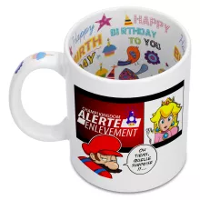 Mug Mario « Alerte enlèvement... » – Parodie Super Mario
