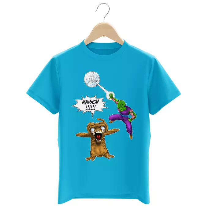 T-shirts Enfants Garçons Parodie Dragon Ball Z - DBZ MAISON !!!!!!!!!!!!!!! - Piccolo, E.T l'Extra-Terrestre