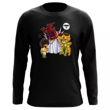T-Shirt à manches longues Aiolia « Les Rues du Sanctuaire de plus en plus mal fréquentées... » – Parodie Saint Seiya