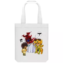 totebag Aiolia « Les Rues du Sanctuaire de plus en plus mal fréquentées... » – Parodie Saint Seiya