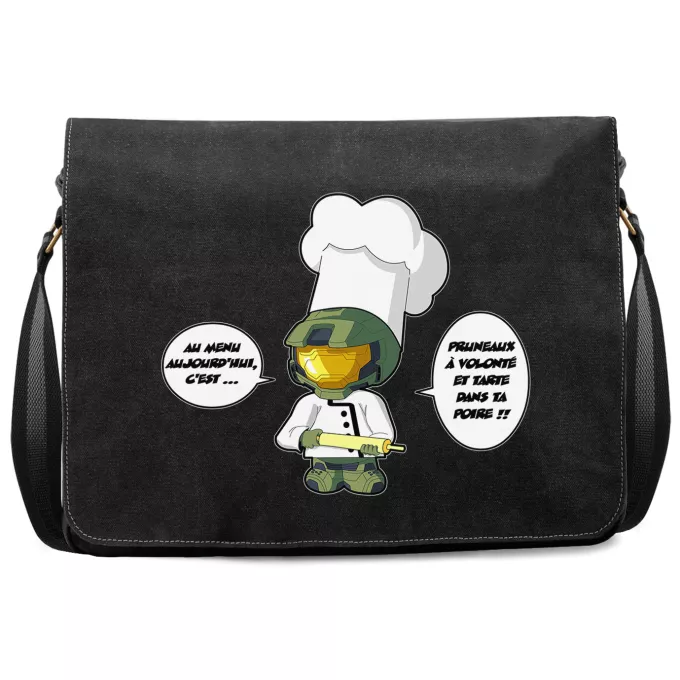 Sac à Bandoulière Premium Parodie Halo Master Chef... :) - Master Chief