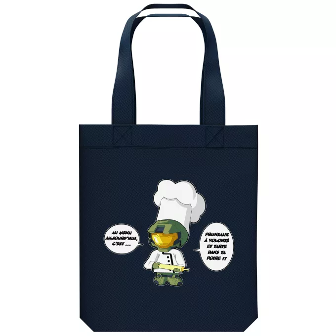 Sac Tote Bag en coton Bio Parodie Halo Master Chef... :) - Master Chief