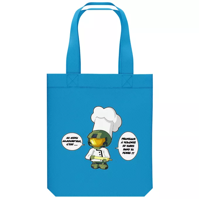 Sac Tote Bag en coton Bio Parodie Halo Master Chef... :) - Master Chief