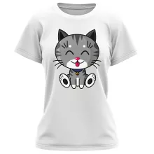 T-shirt Femme « Kawaii Baby Cat (gris tigré) » – Parodie Kawaii Baby Cats