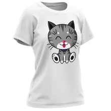 T-shirt Femme « Kawaii Baby Cat (gris tigré) » – Parodie Kawaii Baby Cats
