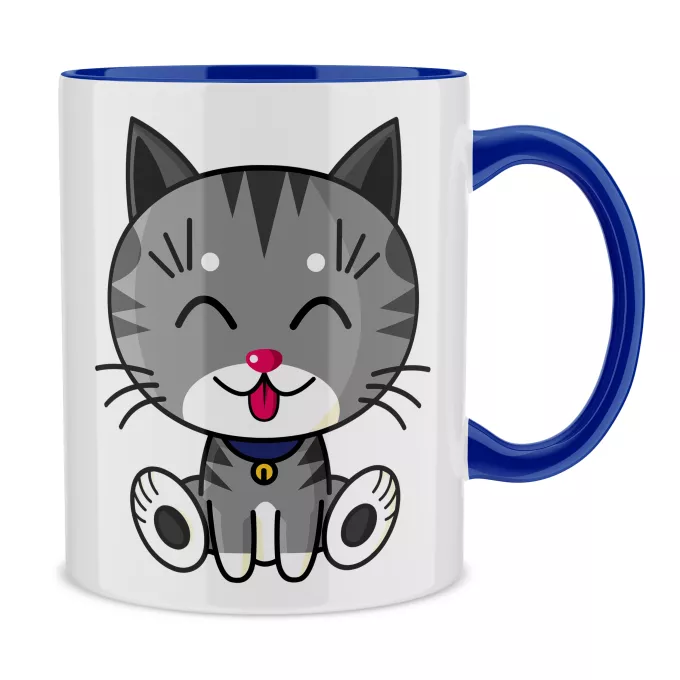 Mugs Parodie Kawaii Baby Cats Kawaii Baby Cat (gris tigré)