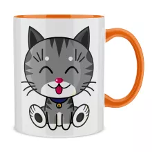 Mug « Kawaii Baby Cat (gris tigré) » – Parodie Kawaii Baby Cats