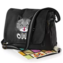 Sac à bandoulière « Kawaii Baby Cat (gris tigré) » – Parodie Kawaii Baby Cats