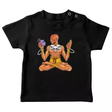 T-shirt bébé Dhalsim « Elastic Fighter ! » – Parodie One Piece