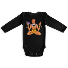 Body bébé manches longues Dhalsim « Elastic Fighter ! » – Parodie One Piece