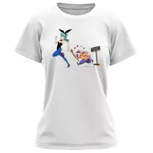 T-shirt de mulher – Dragon Ball de parodia