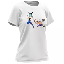 T-shirt de mulher – Dragon Ball de parodia