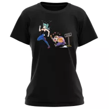 T-shirt de mulher – Dragon Ball de parodia