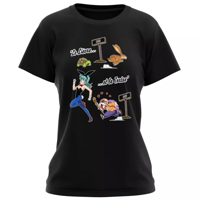 T-shirts Femmes Parodie Dragon Ball De La Fontaine à Toriyama.... - Tortue Géniale, Bulma