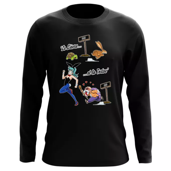 T-Shirts manches longues Parodie Dragon Ball De La Fontaine à Toriyama.... - Tortue Géniale, Bulma