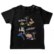 T-shirt bébé Tortue Géniale « De La Fontaine à Toriyama.... » – Parodie Dragon Ball