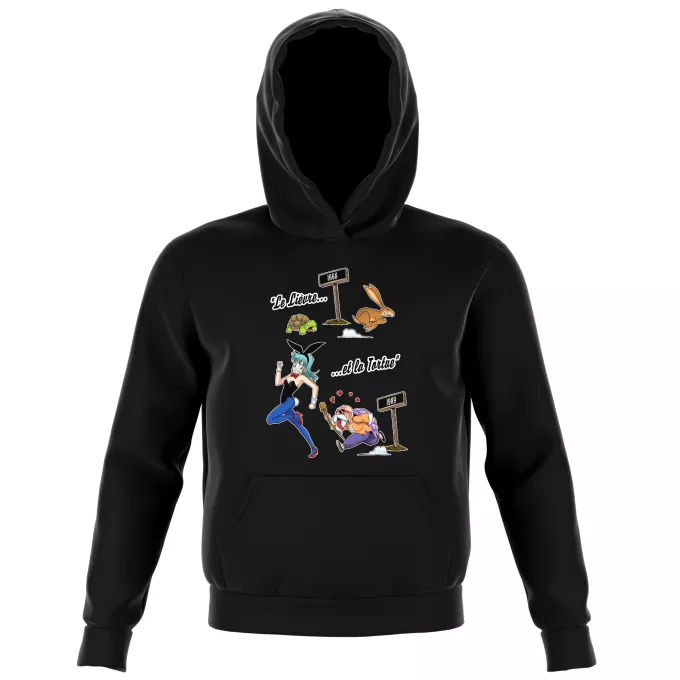 Sweat-shirts à Capuche Enfant Parodie Dragon Ball De La Fontaine à Toriyama.... - Tortue Géniale, Bulma