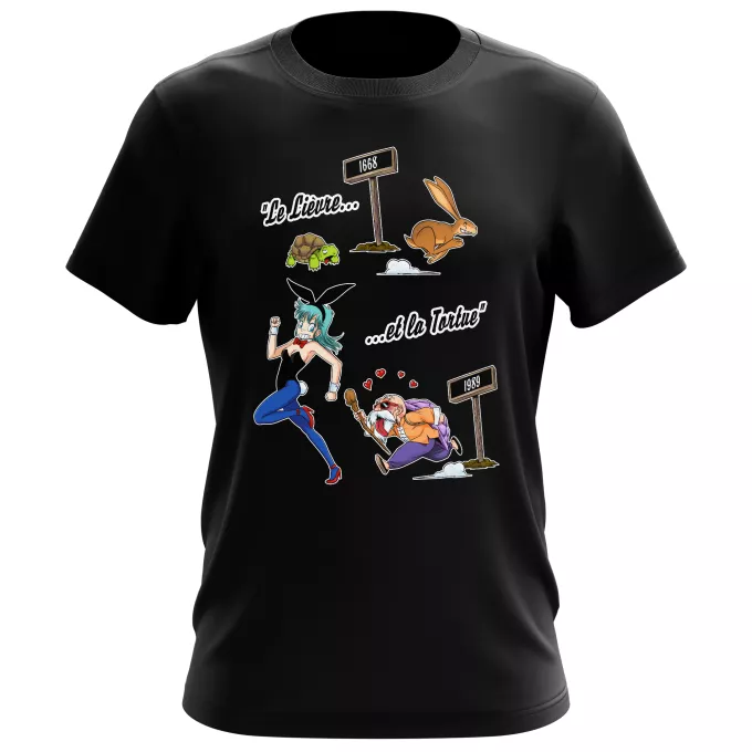 T-shirts Hommes Parodie Dragon Ball De La Fontaine à Toriyama.... - Tortue Géniale, Bulma