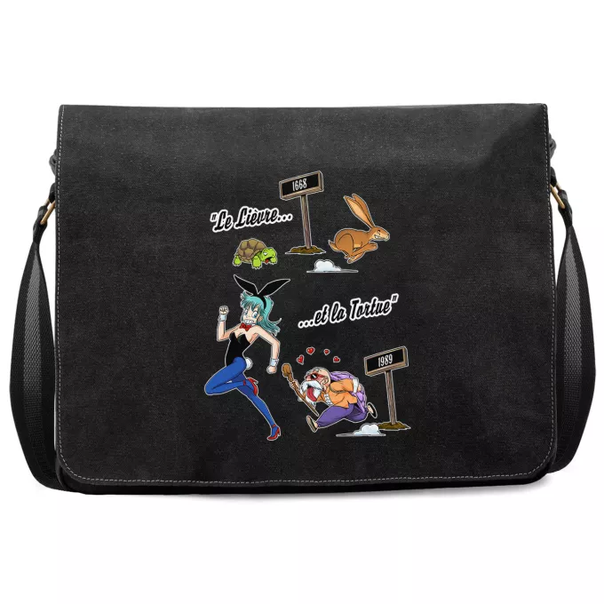Sac à Bandoulière Premium Parodie Dragon Ball De La Fontaine à Toriyama.... - Tortue Géniale, Bulma
