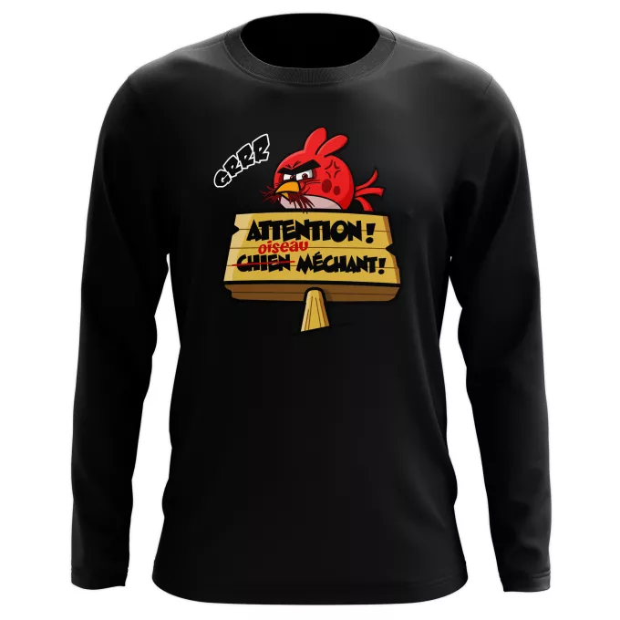T-Shirts manches longues Parodie Angry Birds Oiseau méchant :)
