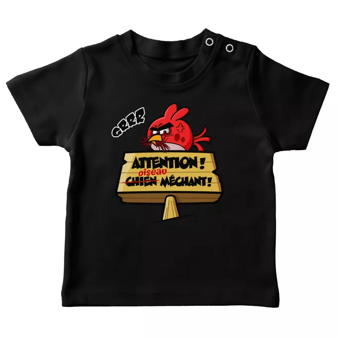 T-shirts bébé Parodie Angry Birds Oiseau méchant :)