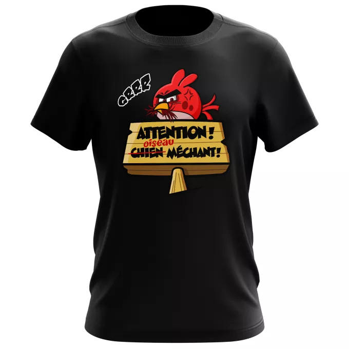 T-shirts Hommes Parodie Angry Birds Oiseau méchant :)