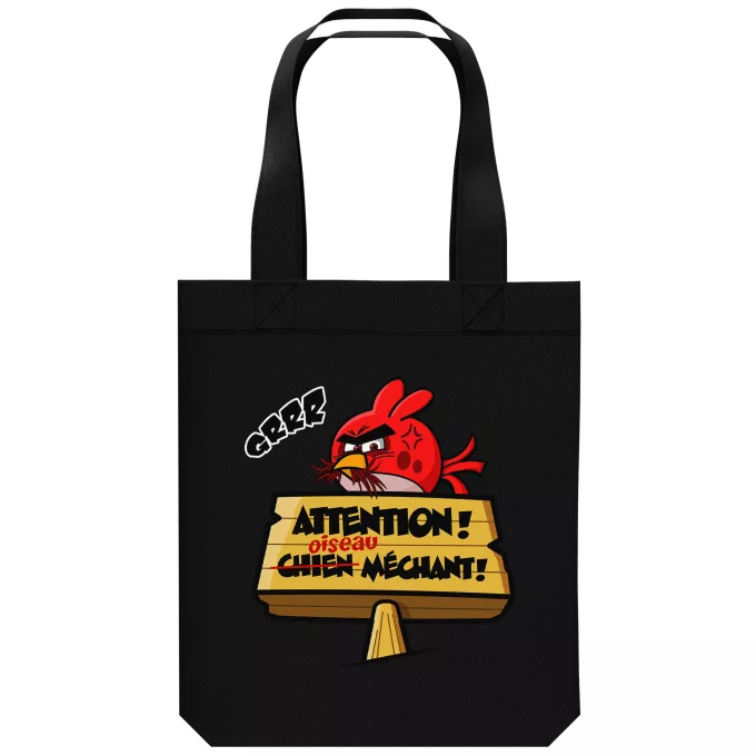 Sac Tote Bag en coton Bio Parodie Angry Birds Oiseau méchant :)