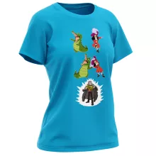 T-shirt Femme Sir Crocodile « FUSION ! YAHAAAA ! Capitaine Croco » – Parodie One Piece