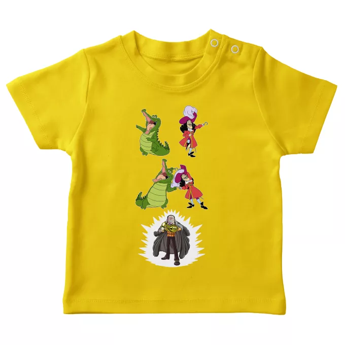 T-shirts bébé Parodie One Piece FUSION ! YAHAAAA ! Capitaine Croco :) - Sir Crocodile le Shichibukai