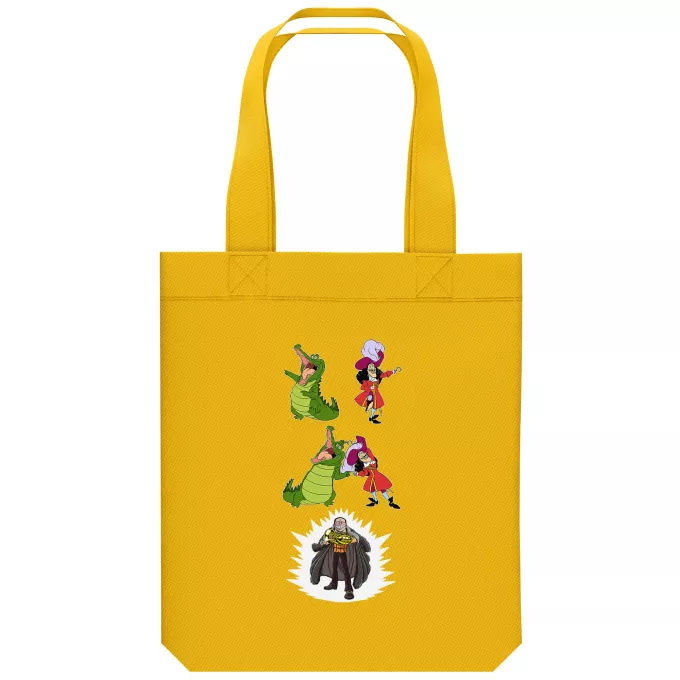 Organic Cotton Tote Bag Parody of One Piece Sir Crocodile the Shichibukai