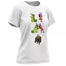T-shirt de mulher Capitão Gancho “Capitão Gancho e Crocodile” – One Piece de parodia