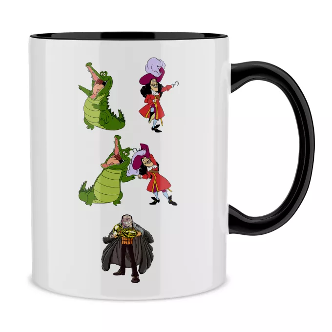 Canecas Paródia One Piece Capitão Gancho e Crocodile