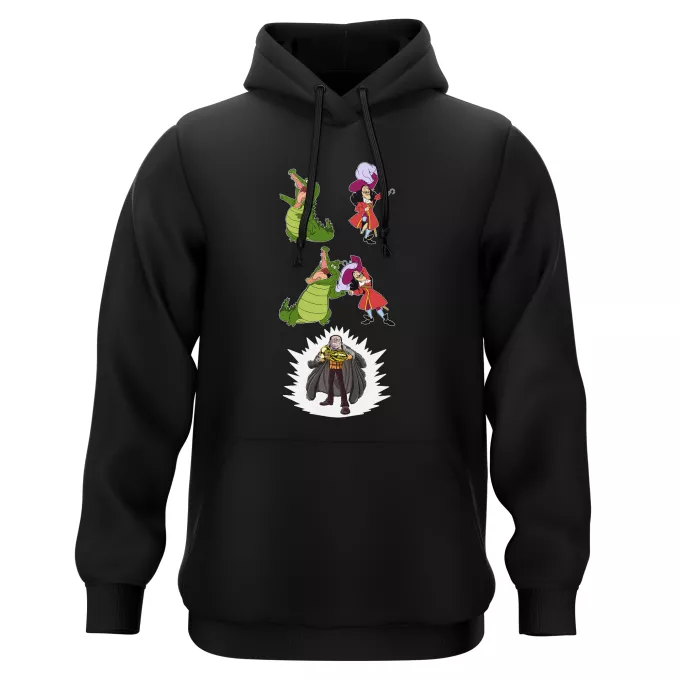 Camisolas com capuz Paródia One Piece Capitão Gancho e Crocodile