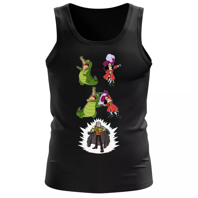 Camisolas de alças homens Paródia One Piece Capitão Gancho e Crocodile