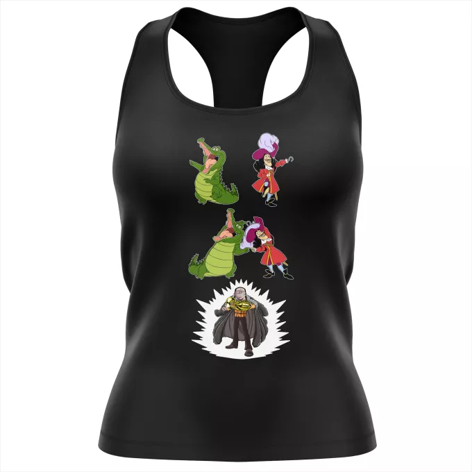 Camisolas de alças Mulheres Paródia One Piece Capitão Gancho e Crocodile
