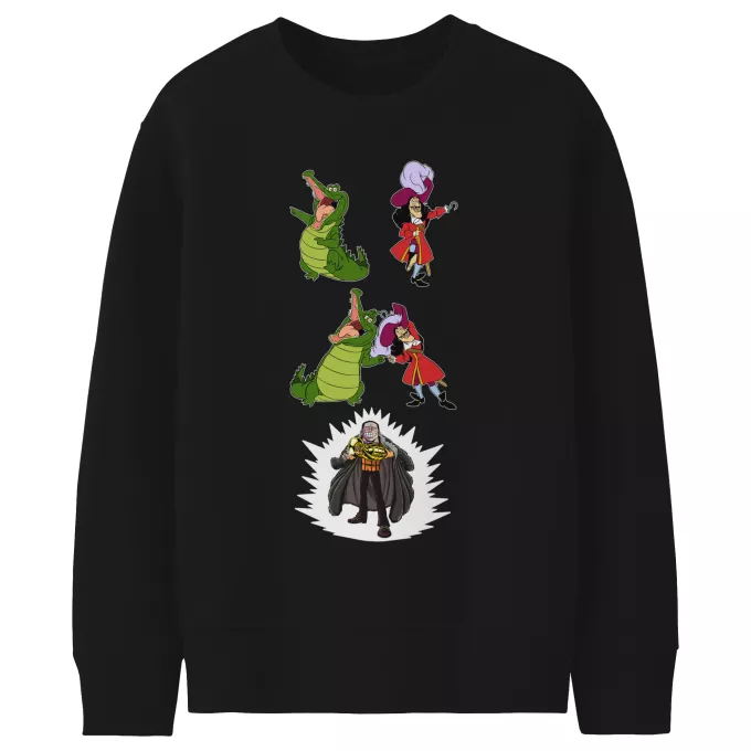 Camisolas para crianças Paródia One Piece Capitão Gancho e Crocodile