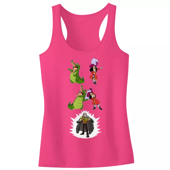 Camisolas de alças crianças raparigas Paródia One Piece Capitão Gancho e Crocodile
