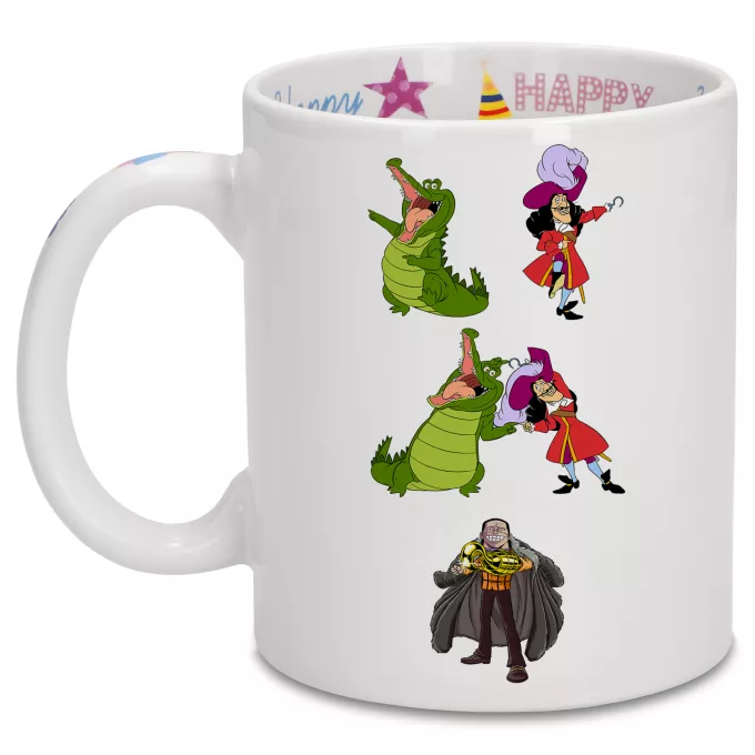Canecas de aniversário Paródia One Piece Capitão Gancho e Crocodile