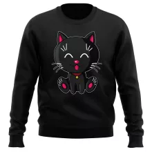 Pull « Kawaii Baby Cat (noir) » – Parodie Kawaii Baby Cats