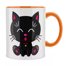 Mug « Kawaii Baby Cat (noir) » – Parodie Kawaii Baby Cats