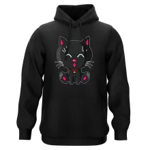 Sweat à capuche « Kawaii Baby Cat (noir) » – Parodie Kawaii Baby Cats