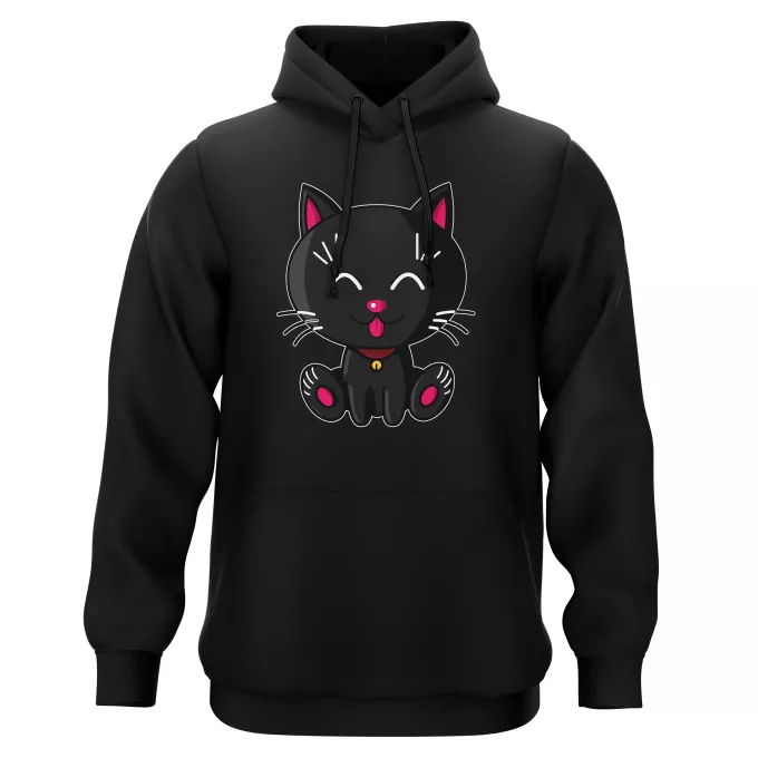 Sweat-shirts à Capuche Parodie Kawaii Baby Cats Kawaii Baby Cat (noir)