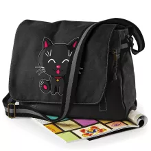 Sac à bandoulière « Kawaii Baby Cat (noir) » – Parodie Kawaii Baby Cats