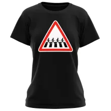 T-shirt Femme Musique « Signalisation passage piéton de l'Abbey Road » – Parodie Parodies Musique