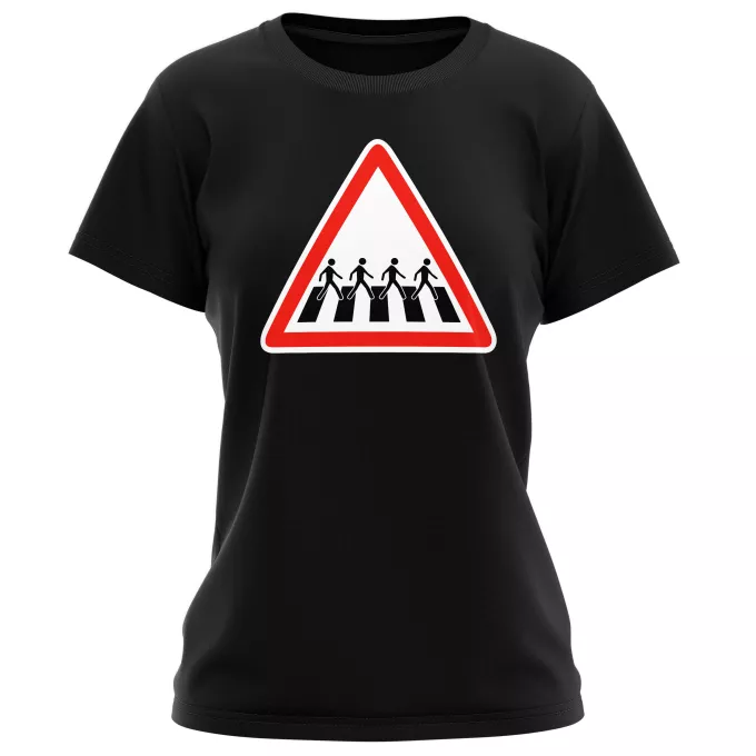 T-shirts Femmes Parodie Parodies Musique Signalisation passage piéton de l'Abbey Road - Musique - Parodie Beattles