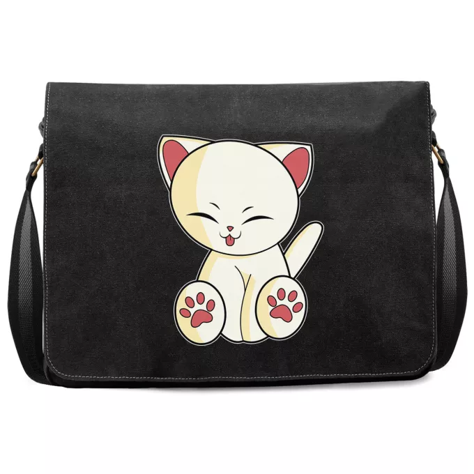 Sac à Bandoulière Premium Parodie Chatons Mignons Chaton Mignon Crème