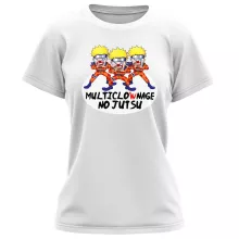 T-shirt Femme Naruto Multiclonage « Multiclownage No Jutsu !! » – Parodie Naruto