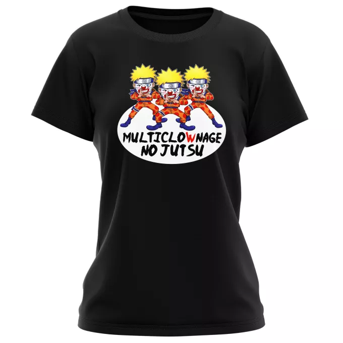 T-shirts Femmes Parodie Naruto Multiclownage No Jutsu !! - Naruto Multiclonage