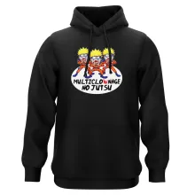 Sweat à capuche Naruto Multiclonage « Multiclownage No Jutsu !! » – Parodie Naruto