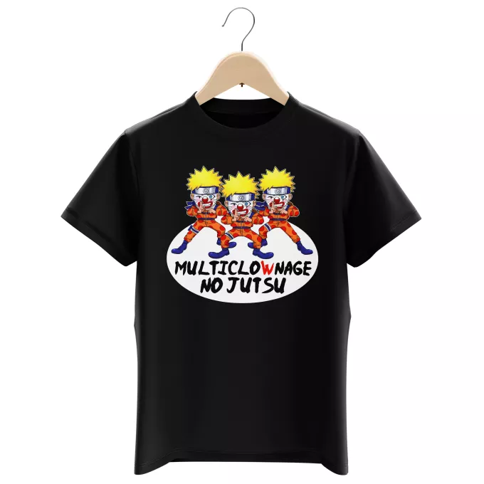 T-shirts Enfants Garçons Parodie Naruto Multiclownage No Jutsu !! - Naruto Multiclonage